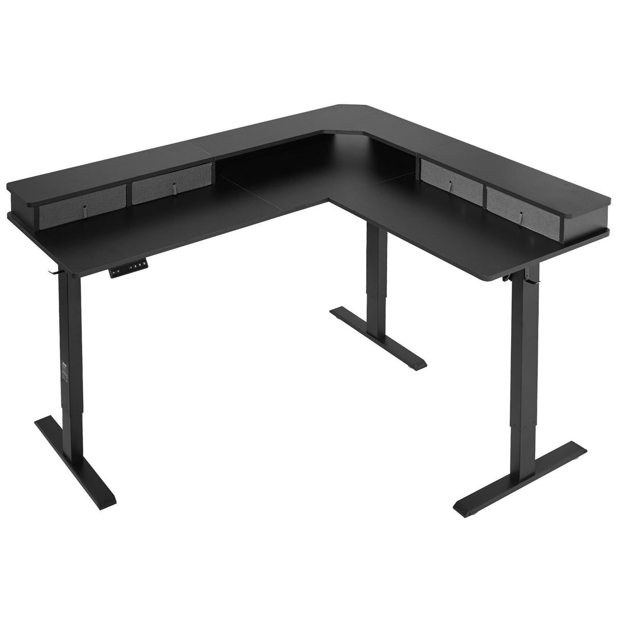 AVEKRA L-Shaped Standing Desk with Drawers