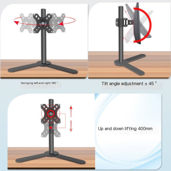Artiss Adjustable Single Monitor Arm Stand - Black (One)